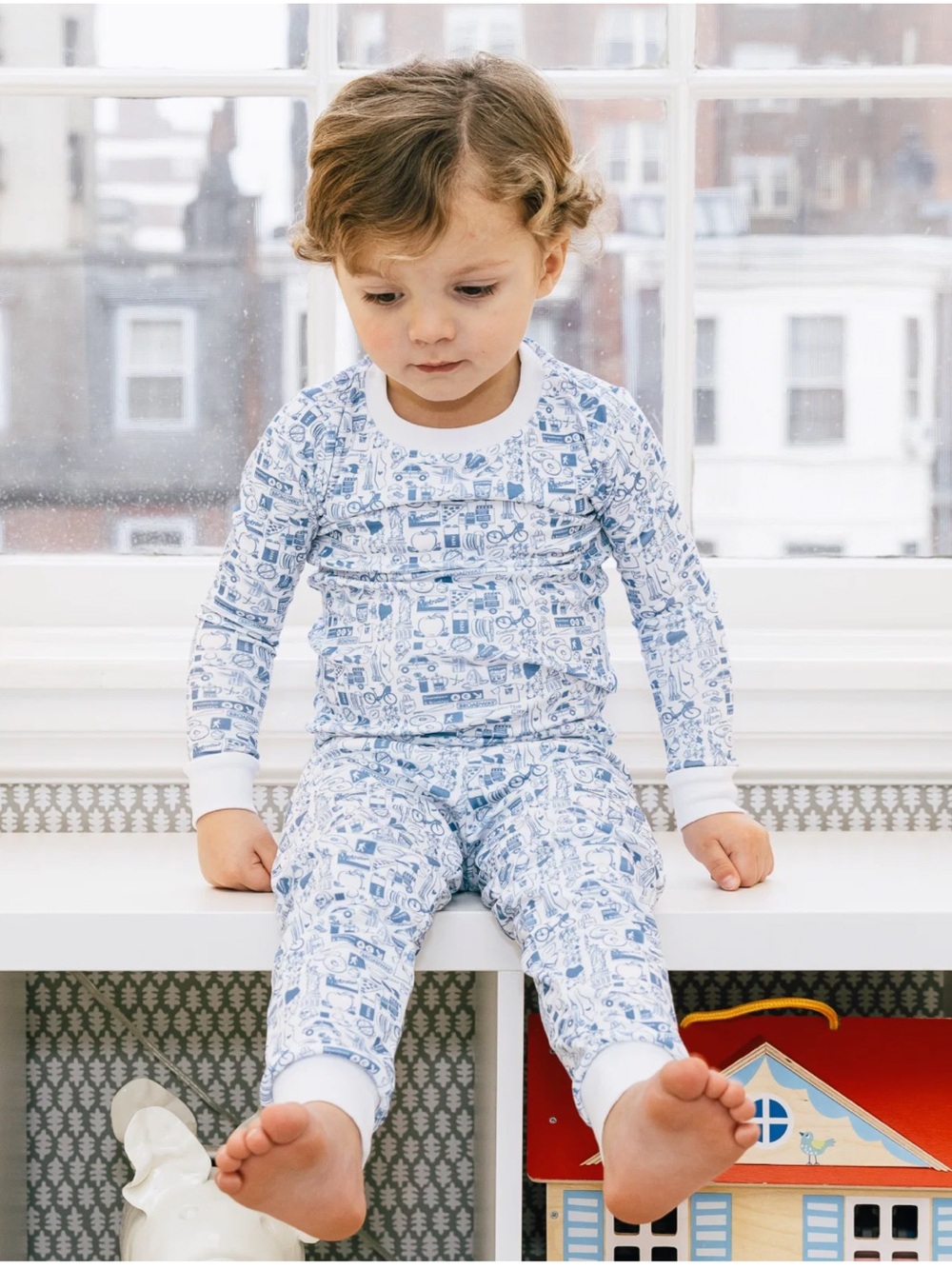JOY STREET blue NYC pajama set